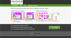 Desktop Screenshot of gemondo.findmyringsize.com